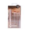 Portable Eye Makeup Pink 5 Piece Brush Set With Holder