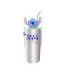 Disney Stitch Dinner Party Pineapple Double Wall Steel Tumbler With Straw 900ml 
