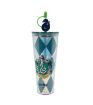 Harry Potter Green Double Wall Plastic Tumbler & Straw 800ml