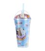 We Bare Bears Grizzly Donut Blue Tumbler & Straw