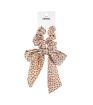 Printed Light Pink Bow - Hair Tie 