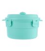 Double Layer Round Bento Box Green