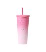 MINISO Sweet Funk Studded Plastic Tumbler & Straw 700ml