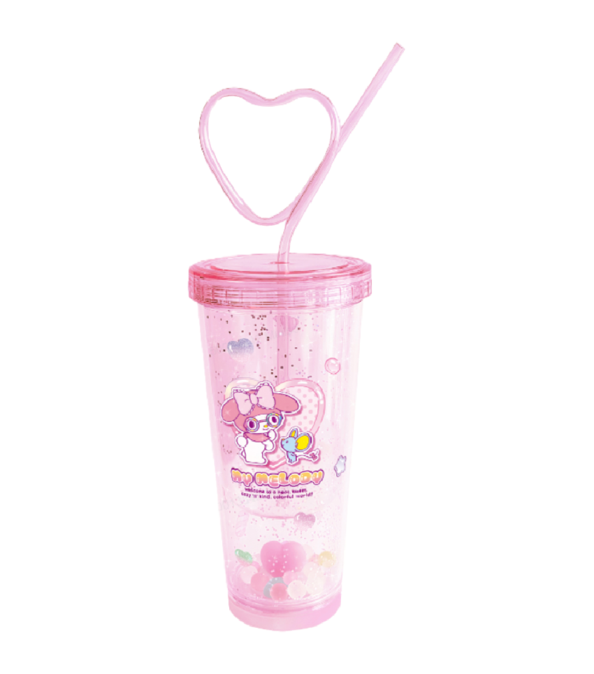 Sanrio My Melody Sweet Factory Heart Double Wall Plastic Tumbler 440ml