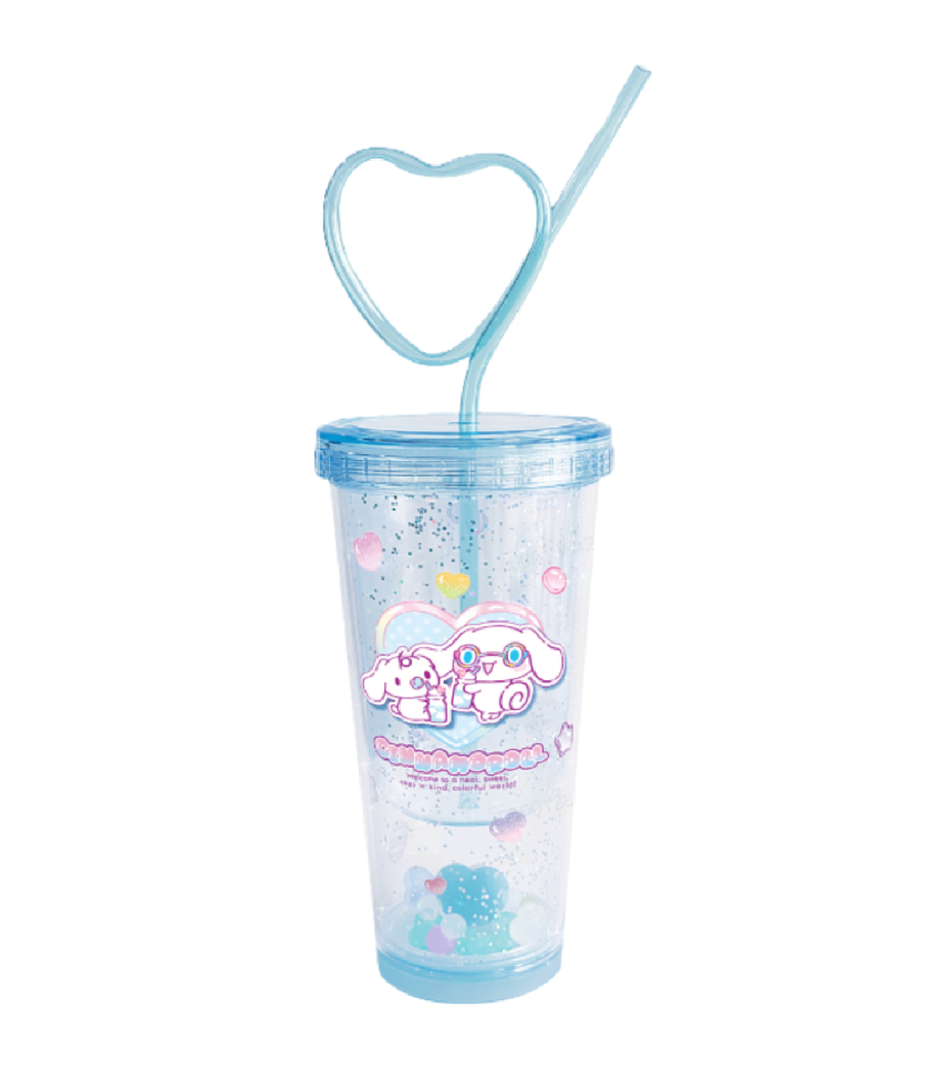 Sanrio Hello Kitty & Friends Sweet Factory Cinnamoroll Heart Double Wall Plastic Tumbler 440ml