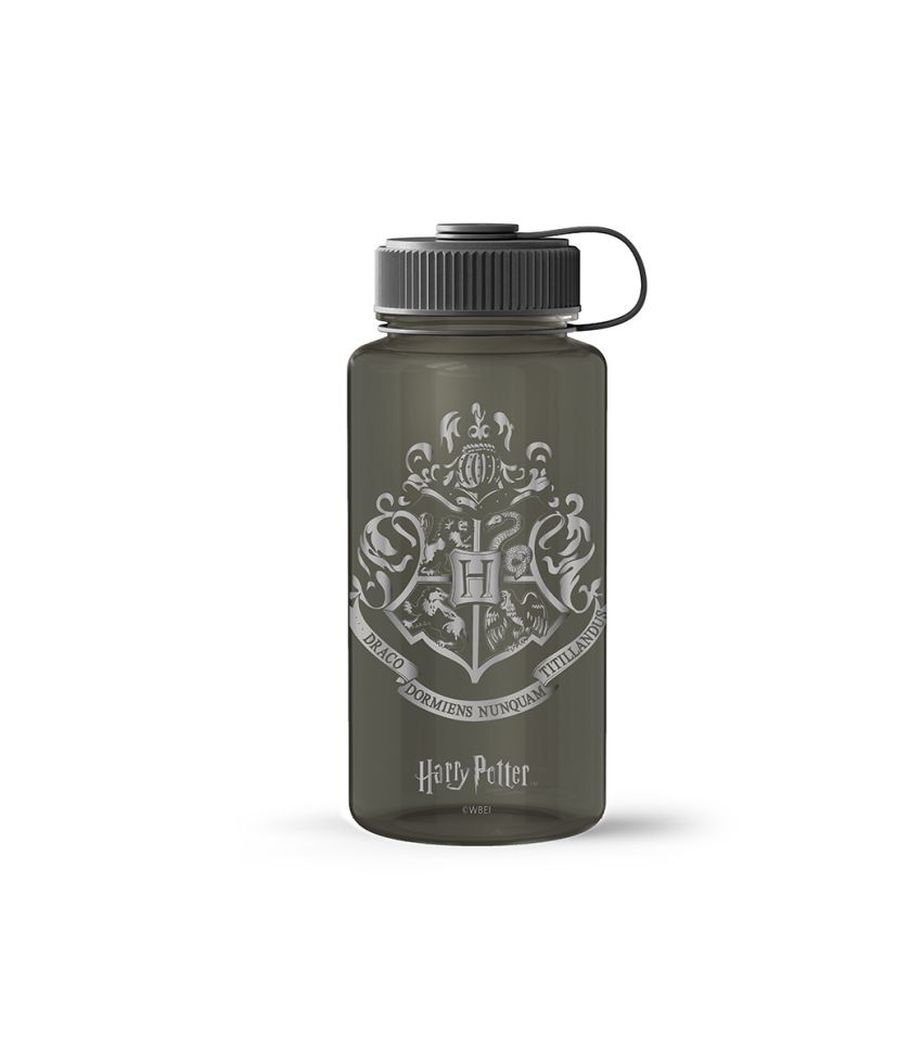 Harry Potter Hogwarts Plastic Black Cool Water Bottle With Handle 800ml