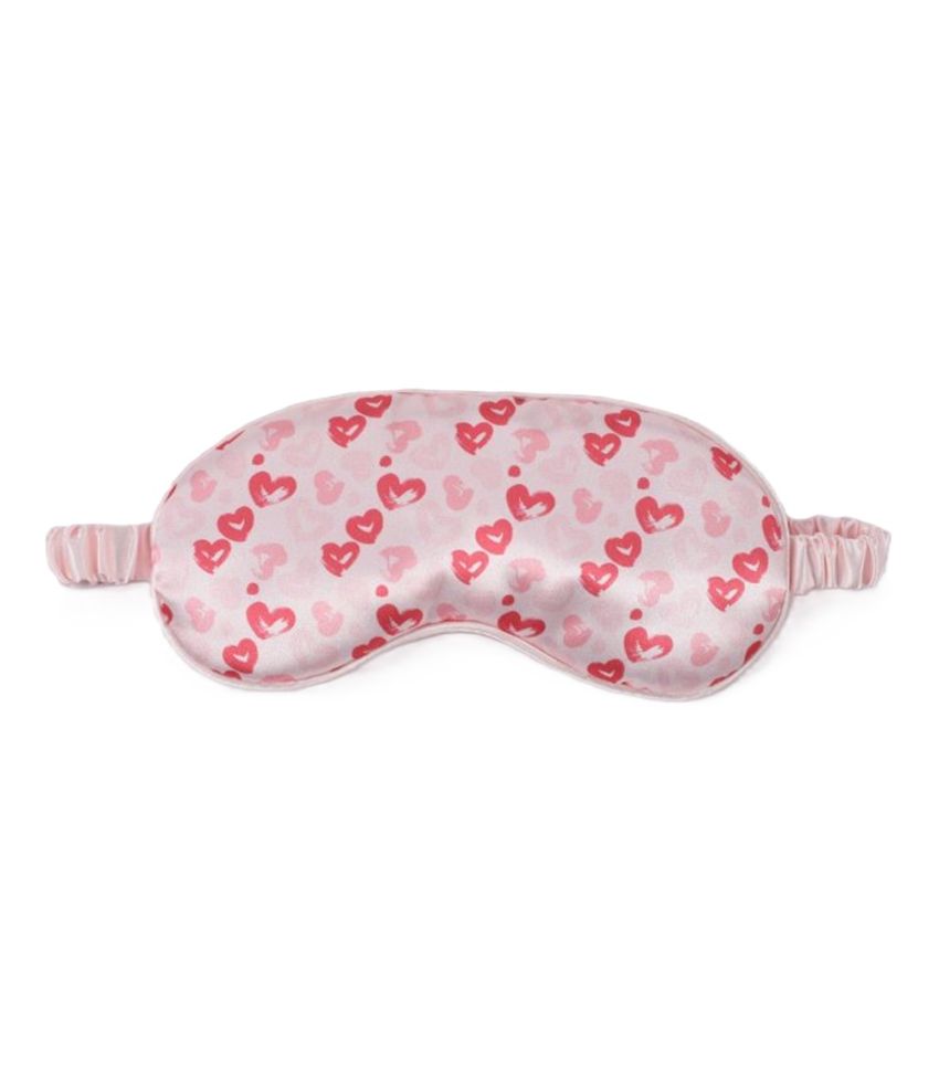 MINISO Pink Romance Series Heart Imitated Silk Eye Mask