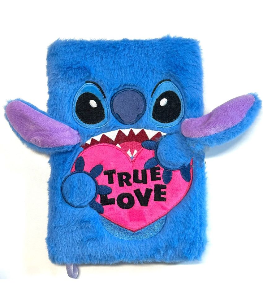 Disney Stitch Collection A5 Plush Hardcover Notebook Angel