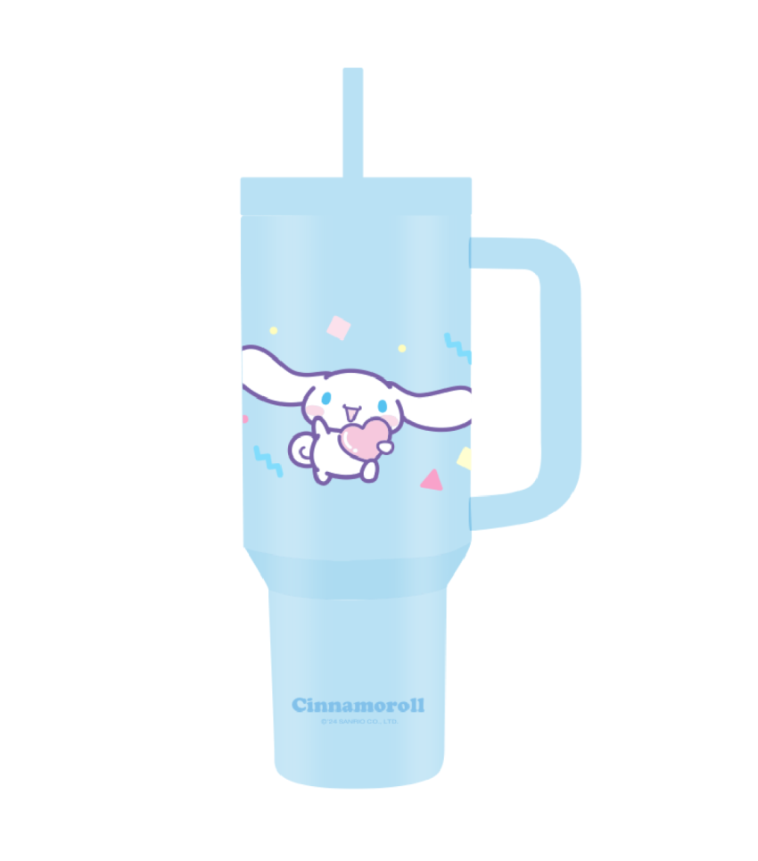 Sanrio Cinnamoroll Double Wall Steel Tumbler With Straw 1200ml