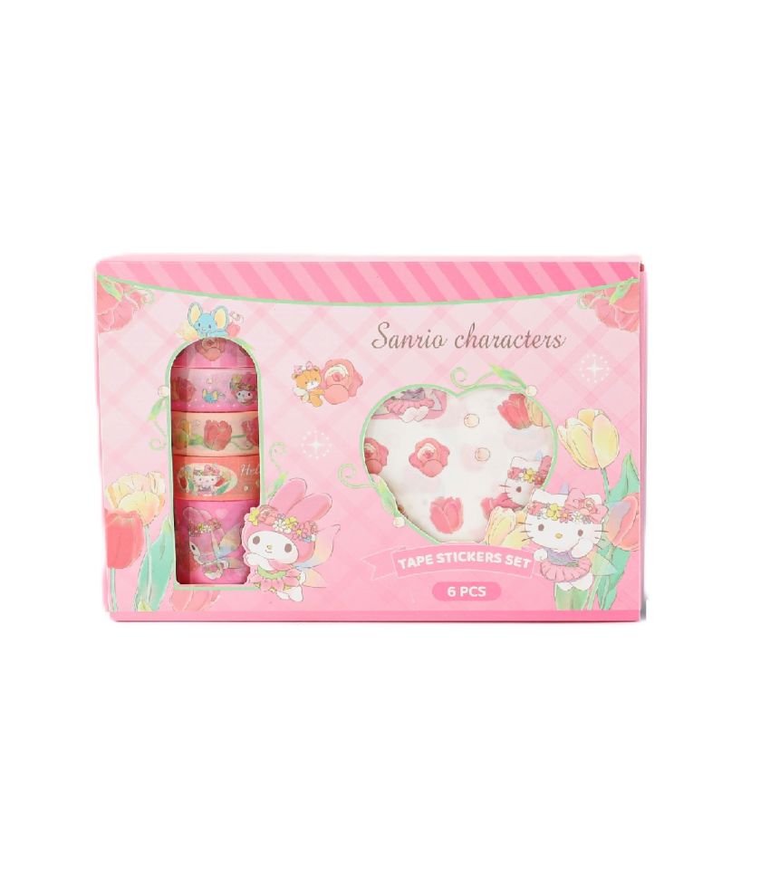 Sanrio Hello Kitty & Friends My Melody Tulip Collection Diary Sticker Set 6 Rolls