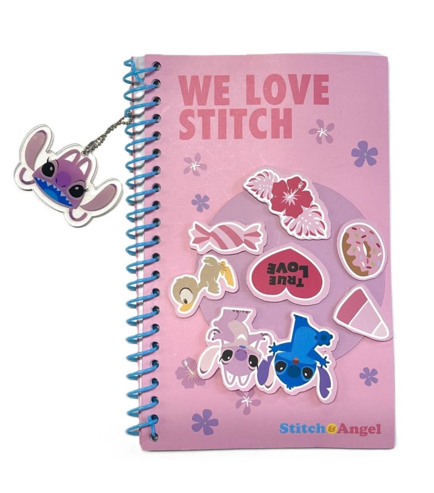 Disney Stitch Collection B6 Rotating Wheel Wire-Bound Notebook Angel