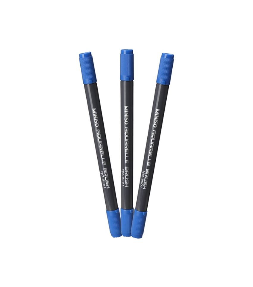 MINISO Water Soluble Double Headed Blue Coloured Pen