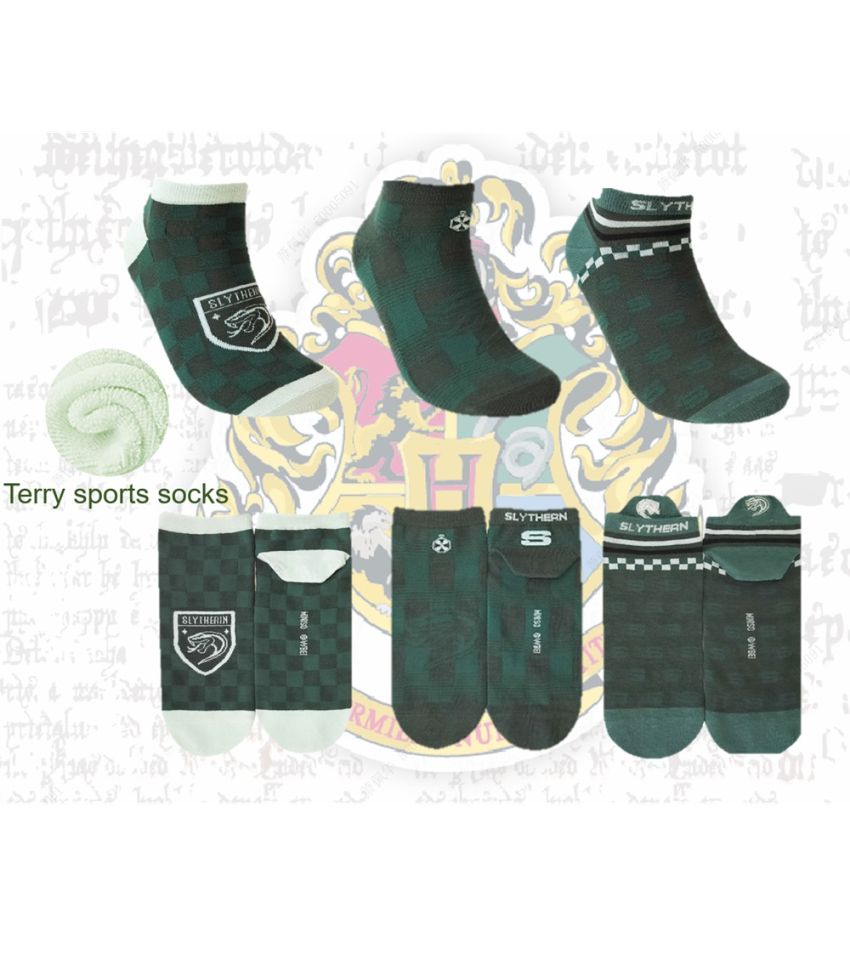 Harry Potter Slytherin Men's Athletic Ankle Socks (3 Pairs)