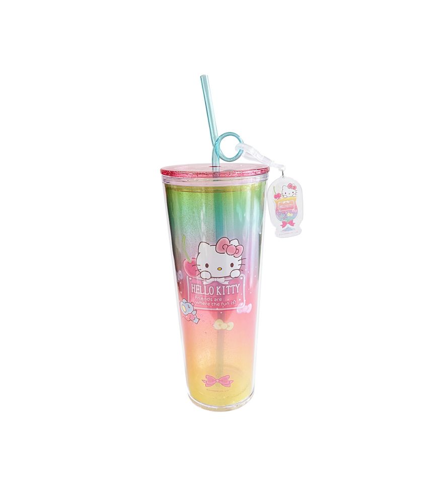 Sanrio Hello Kitty Plastic Tumbler with Pendant 800ml