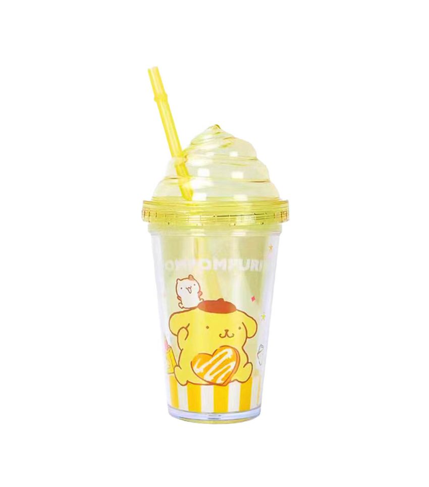 Sanrio Hello Kitty & Friends Sweet Factory Pompompurin Yellow Plastic Tumbler 320ml