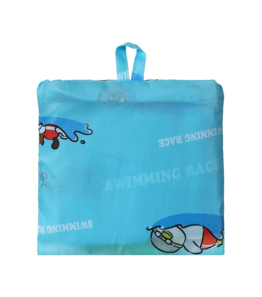 Mini Family Swimming Race Blue Shopping Bag