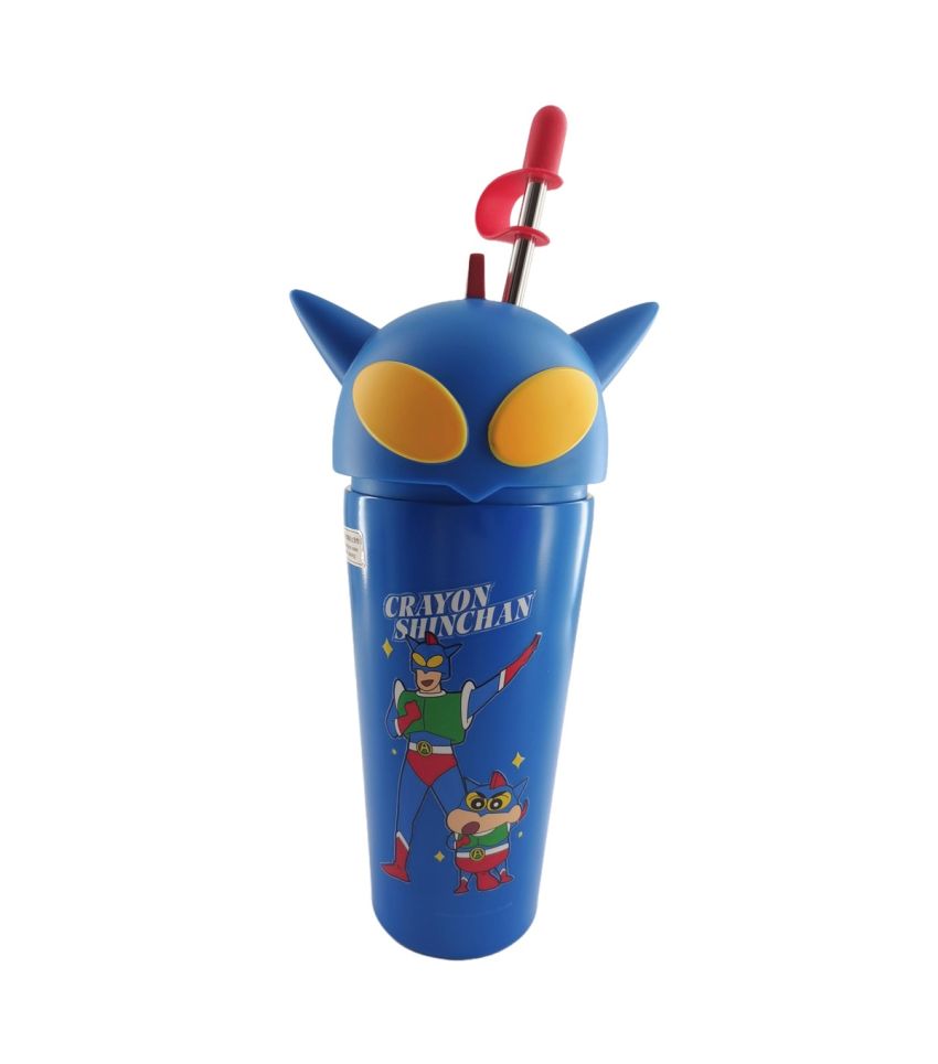 Crayon Shinchan Action Kamen Double Wall Steel Bottle & Straw