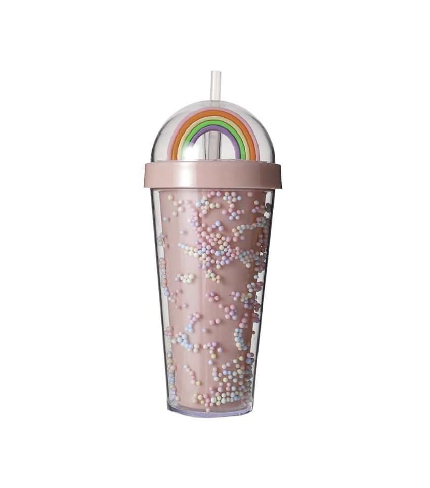 MINISO Macaron Double Wall Plastic Tumbler 420ml