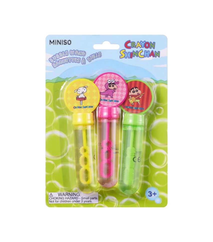 Crayon Shinchan Super Costume Adventure Collection Mini Bubble Wand (3 Pcs)-Muti