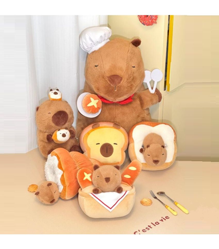 Mini Family Happy Baking Series 19 Inch Capybara Cook Plush Soft Toy