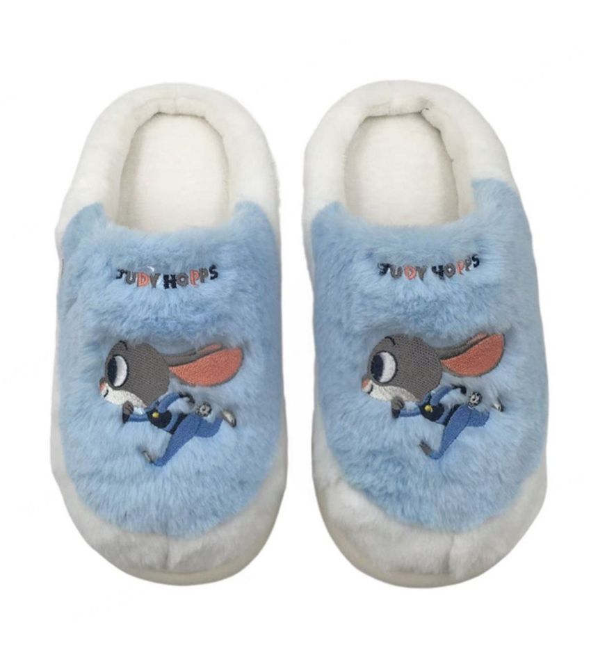 Disney Zootropolis Judy Hopps Blue Women's Plush Slippers UK Size 39-40