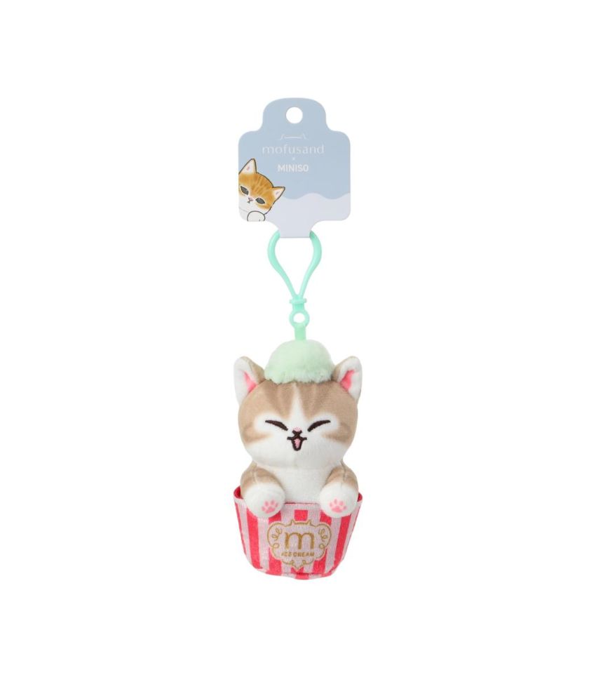Mofusand Ice Cream Collection Green Ice Cream Cup Plush Pendant