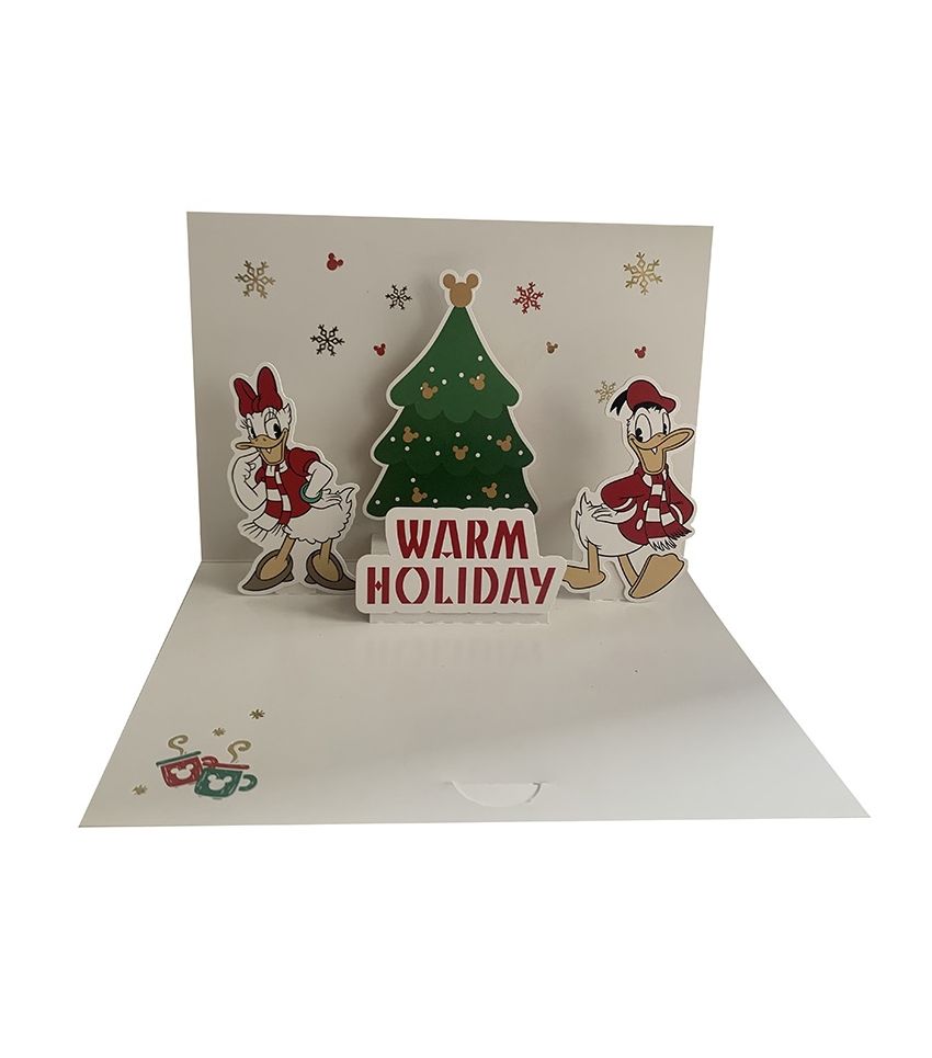 Disney Donald & Daisy 3D Christmas Card & Envelope