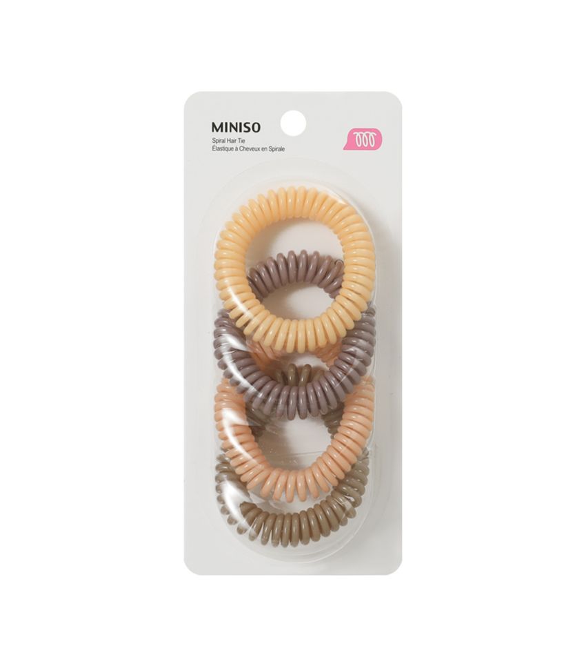 Set of 4 Spiral Hair Ties Spice