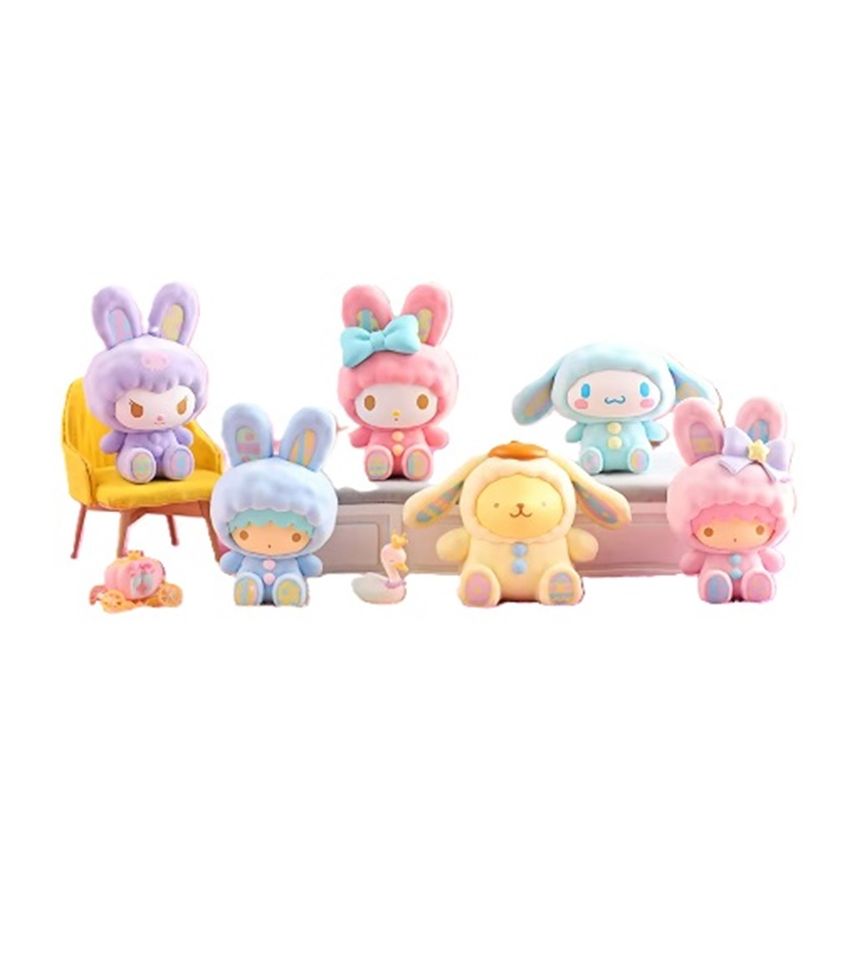 Sanrio Characters Rabbit Series Flock Blind Box Figure