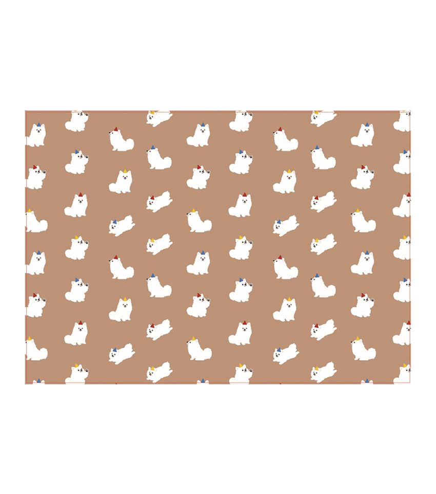 Stick Figure Puppy Series 75*53cm Wrapping Paper (Brown)
