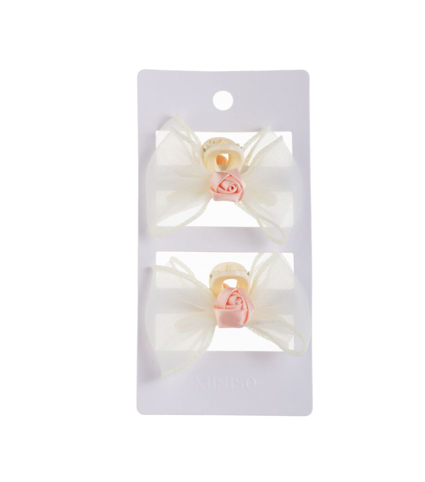Rose Series Bow Tie Little Hair Claw Clips (2 pcs)
