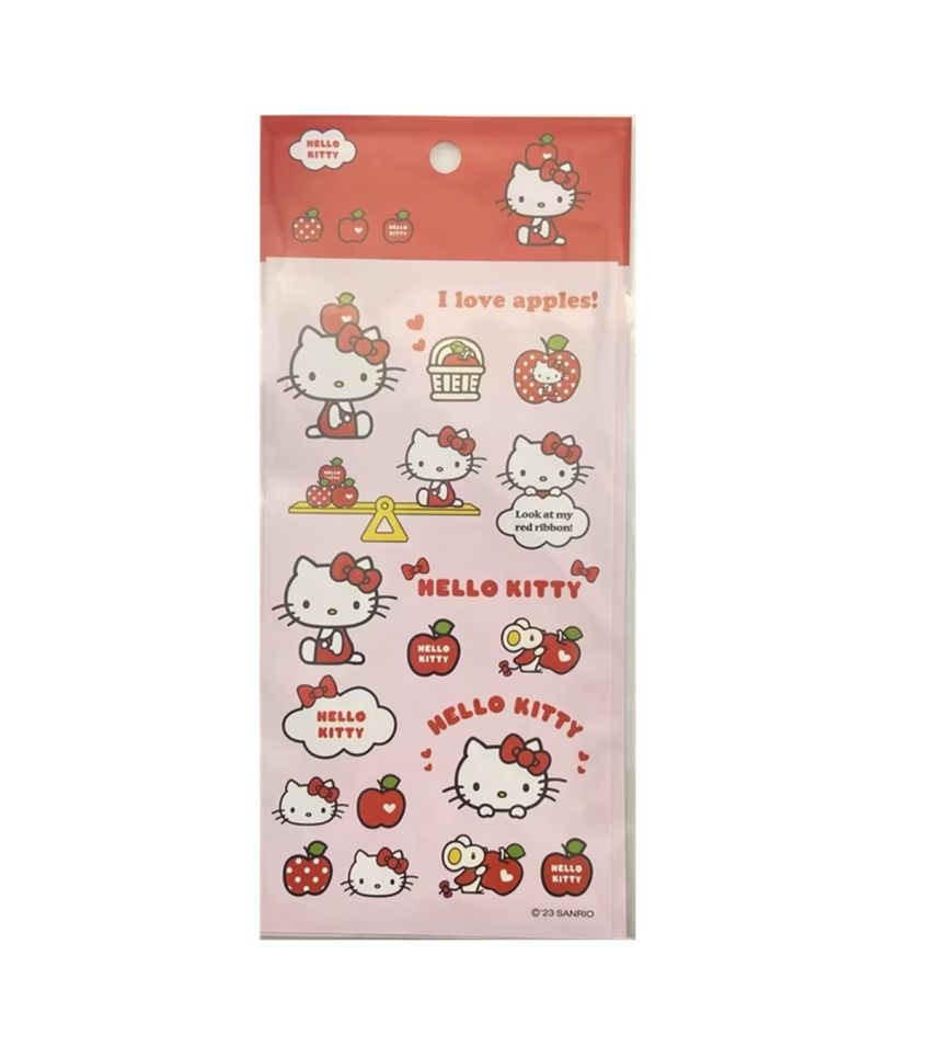 Sanrio Hello Kitty & Friends Apple Series 10x22cm Sticker Pack