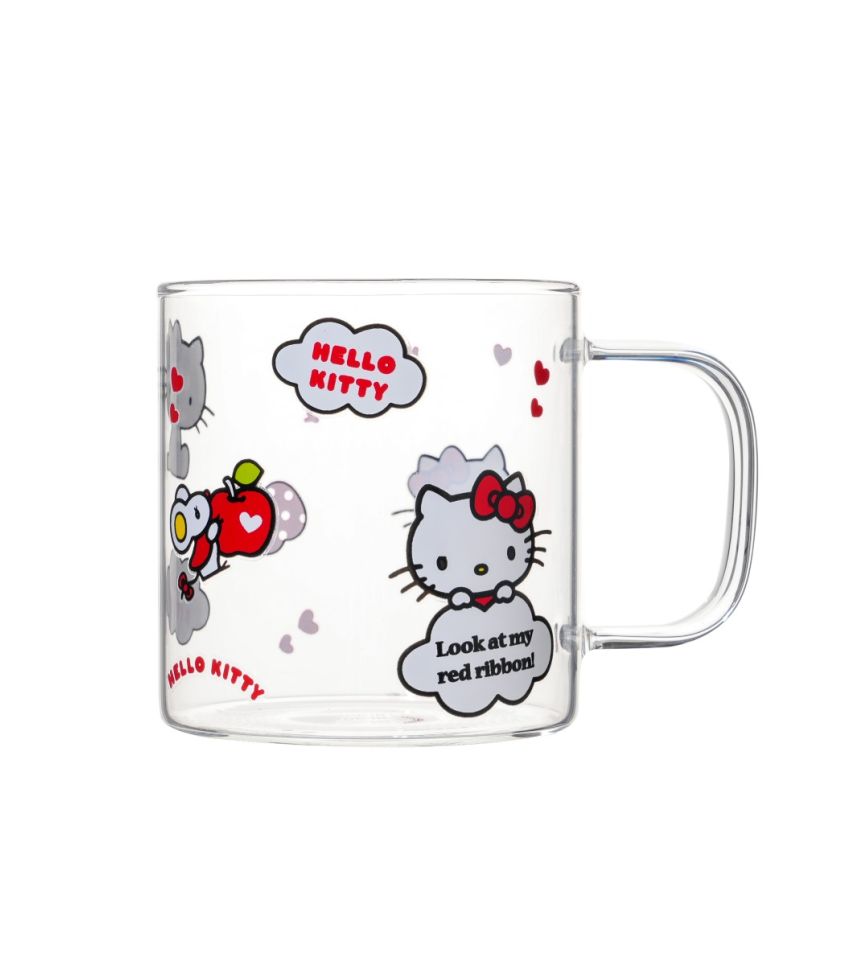 Sanrio Hello Kitty Apple Collection Glass Mug 
