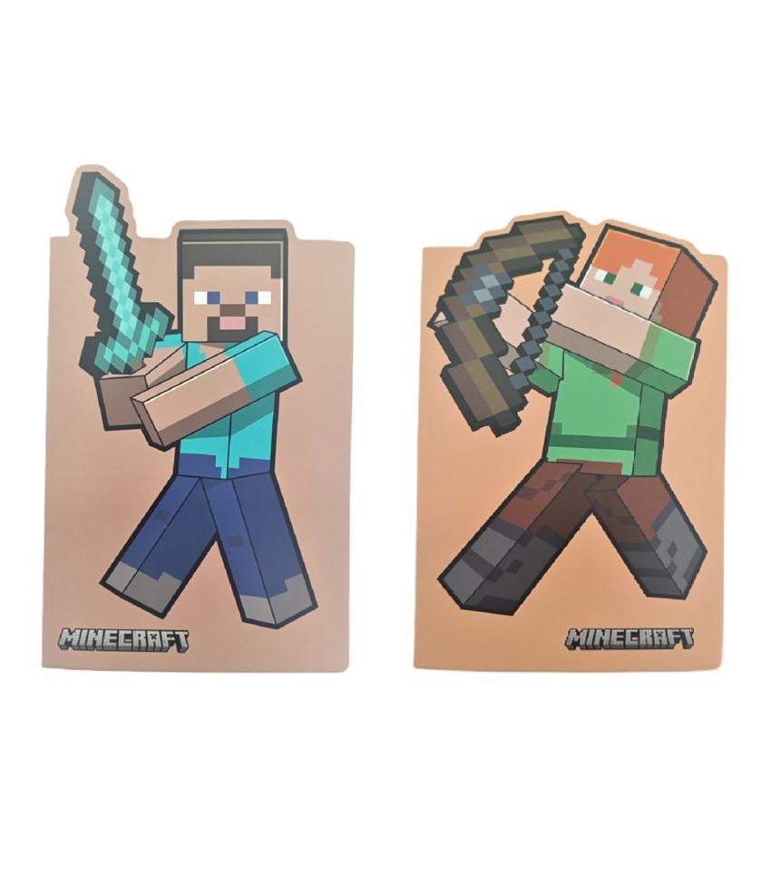 Minecraft Steve & Alex 32 Page Stitch Bound Notebook Set Of 2