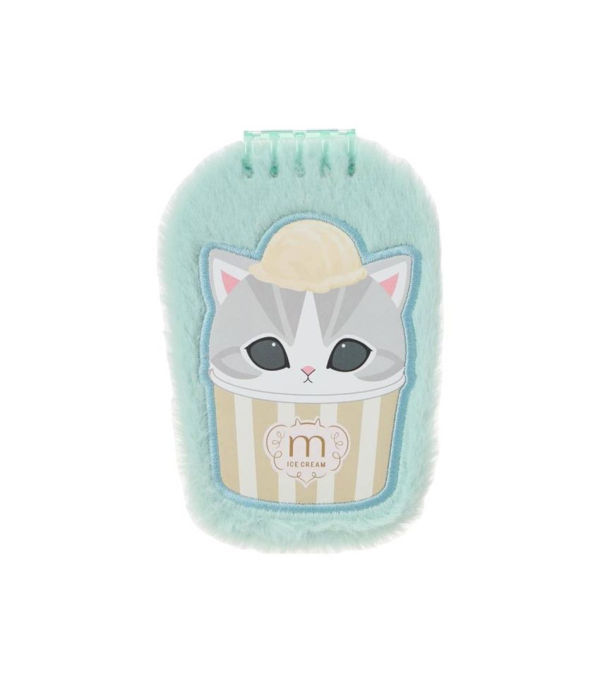 Mofusand Ice Cream Collection Green Plush Notebook
