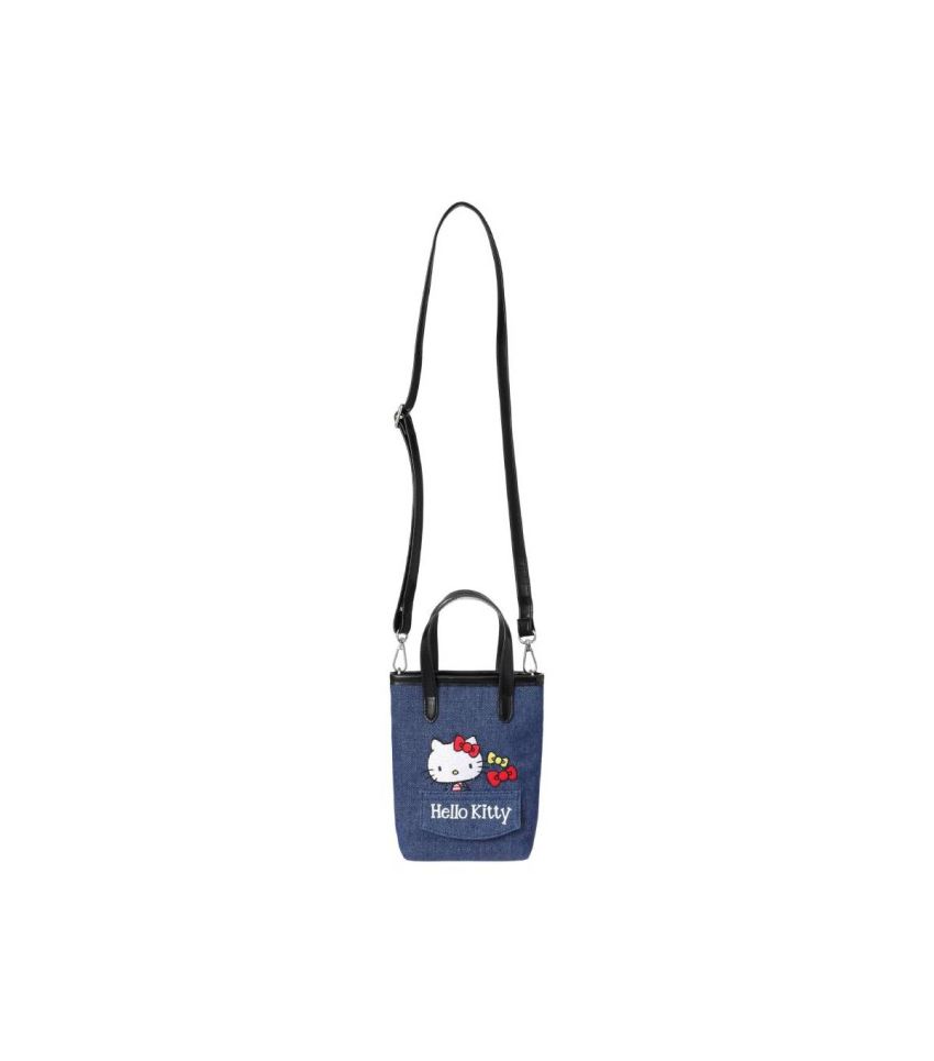 Sanrio Hello Kitty & Friends Denim Collection Embroidered Handheld Crossbody Tote Bag