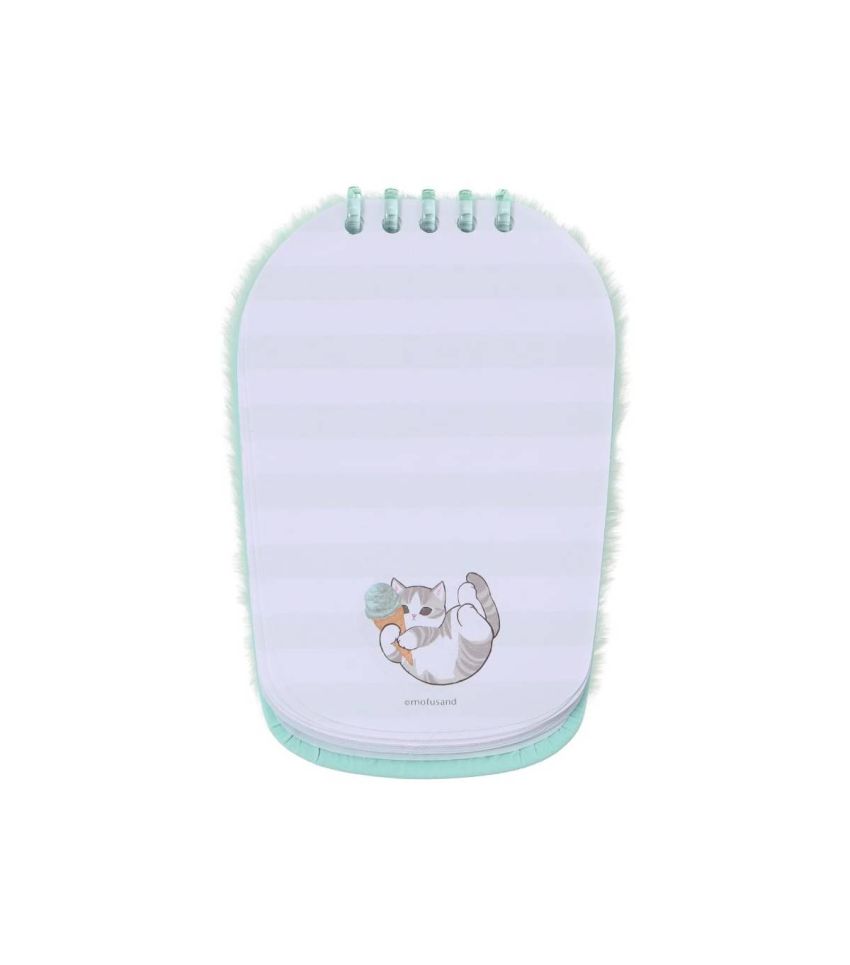 Mofusand Ice Cream Collection Green Plush Notebook