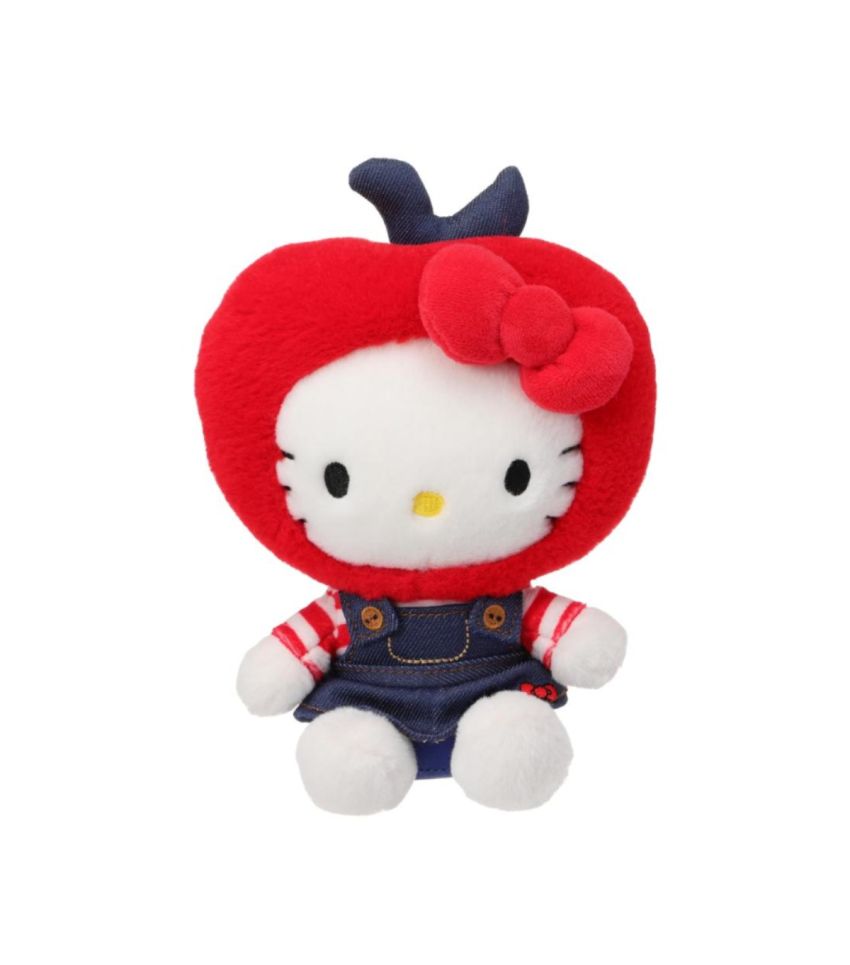 Sanrio Hello Kitty & Friends Classic Collection Denim Apple Hat 8 Inch Plush Soft Toy