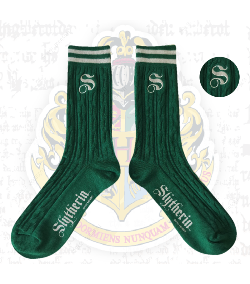 Harry Potter Slytherin Striped Crew Socks