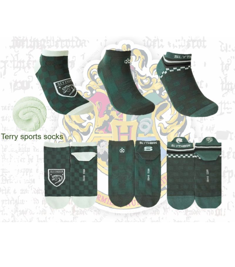 Harry Potter Slytherin Men's Athletic Ankle Socks (3 Pairs)
