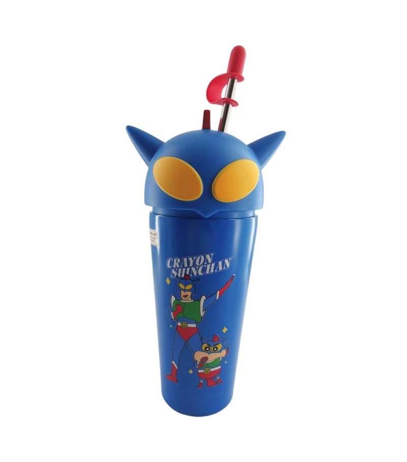 Crayon Shinchan Action Kamen Double Wall Steel Bottle & Straw