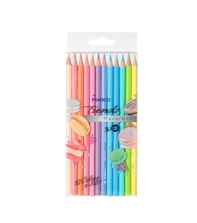 PET Box 12 Colored Pencils(Candy Colors)
