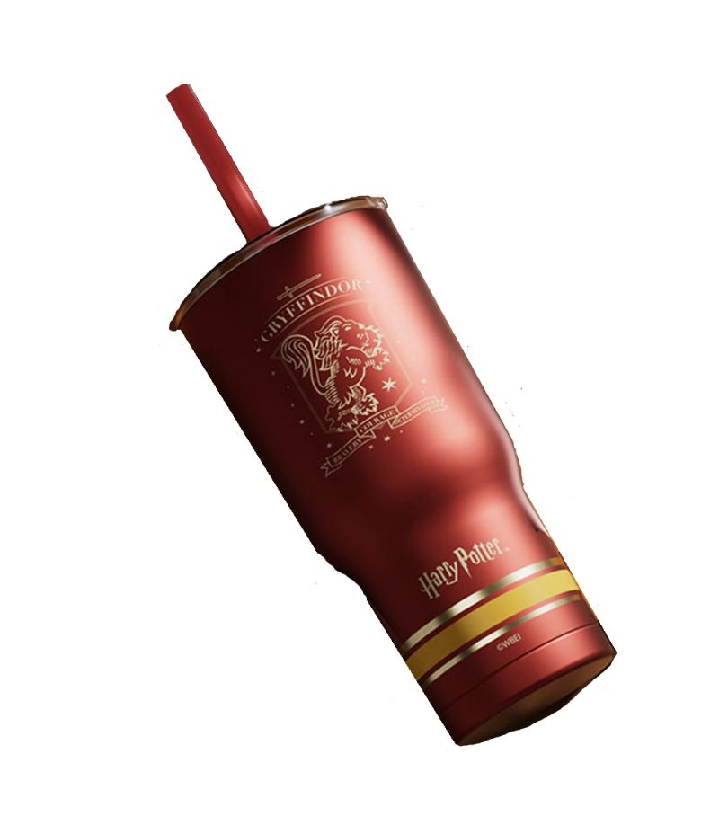 Harry Potter Gryffindor Steel Tumbler With Charm & Straw 580ml