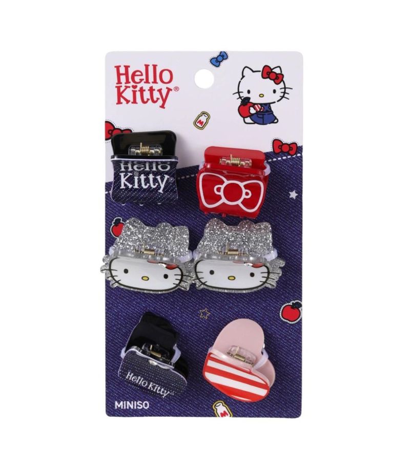 Sanrio Hello Kitty & Friends Classic Collection Denim Pack Of 6 Small Claw Clips
