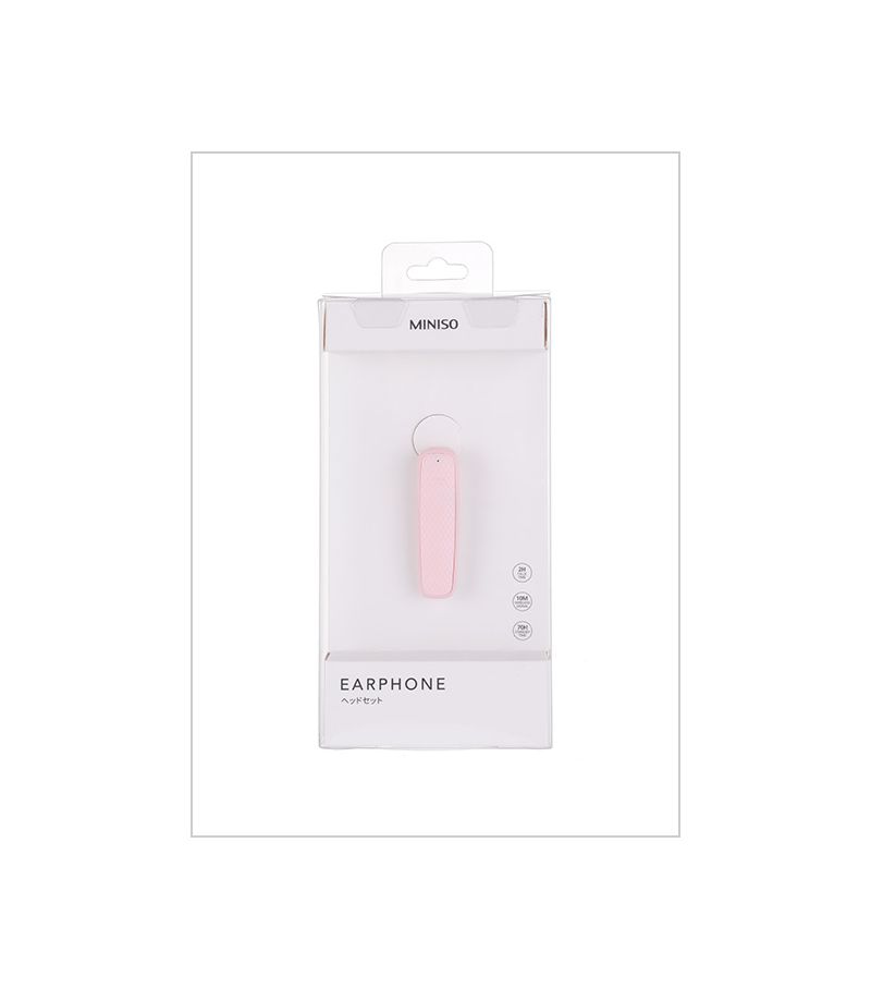 MINISO Pink Wireless Bluetooth Earpiece