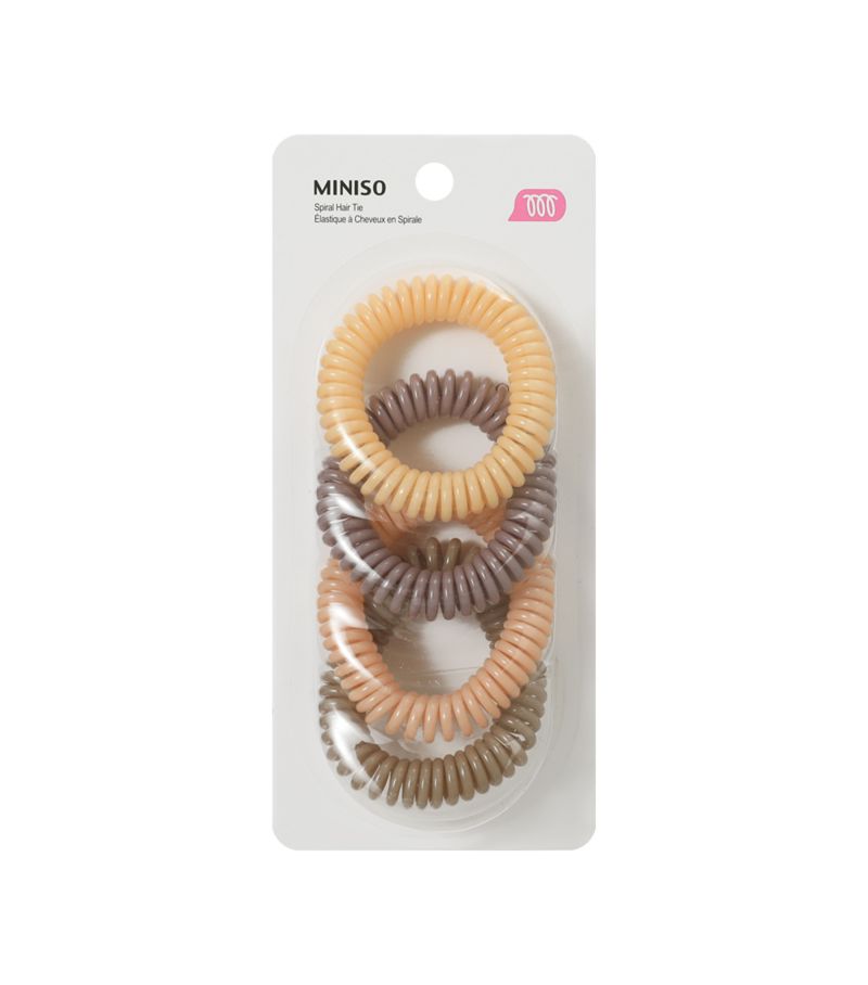 Set of 4 Spiral Hair Ties Spice