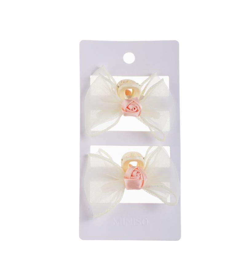 Rose Series Bow Tie Little Hair Claw Clips (2 pcs)