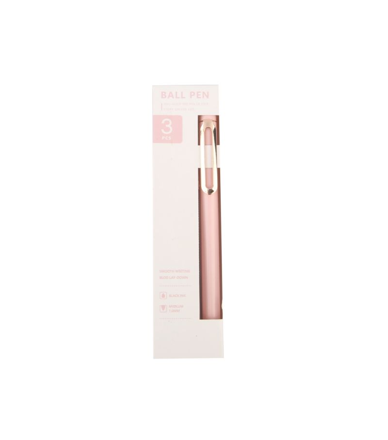 Rose Gold Series Ballpoint Pen (3 Pack) PDQ