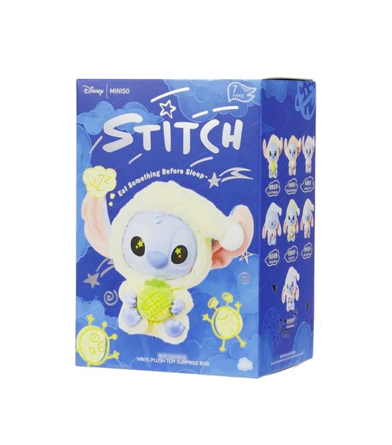 Disney Stitch Eat Something Before Sleep Collection Vinyl Face Plush Blind Box
