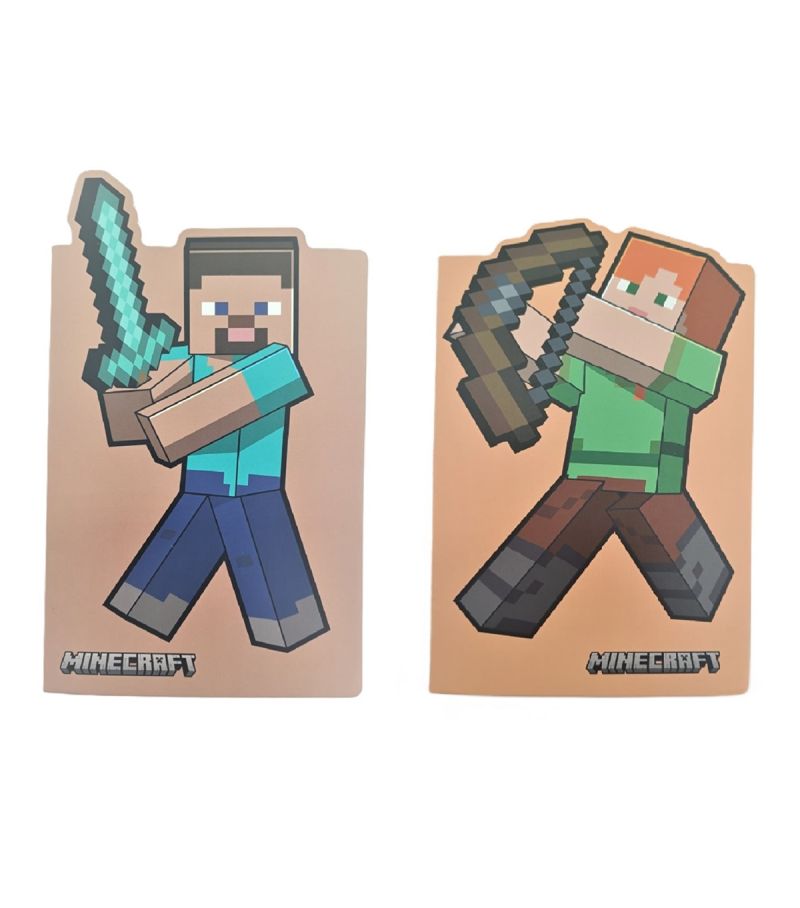 Minecraft Steve & Alex 32 Page Stitch Bound Notebook Set Of 2